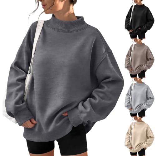 yakyamgi Oversized Mock Neck Sweatshirt Women Winter Fall Casual Outfits - image 1