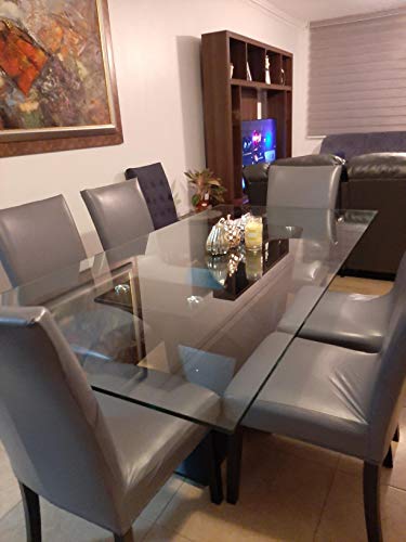 Yisun Dining Chair Covers, Solid Pu Leather Waterproof And Oilproof Stretch Dining Chair Protector Cover Slipcover (Pure Grey, 6 Pack) #TOP7