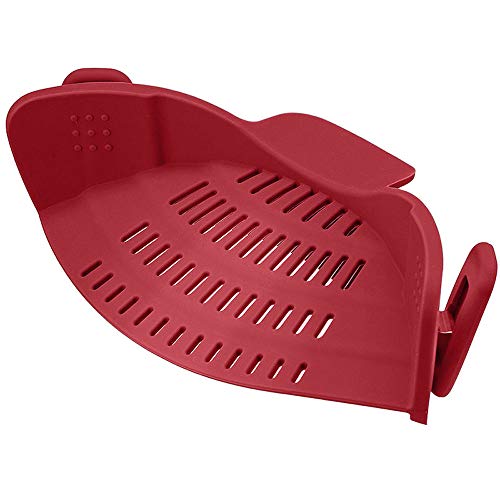 Silicone Strainer Kitchen Gadgets - Clip-On Colander for all sizes of Pots