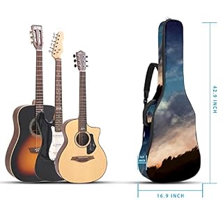 Housse imperméable pour guitare acoustique avec double bandoulière et poche Motif peinture à l’huile Bleu, Multicolore… - Les Beatles, Paul McCartney, John Lennon, RIngo Starr, George Harrison Housse imperméable pour guitare acoustique avec double bandoulière et poche Motif peinture à l'huile Bleu, Multicolore… – Image 5