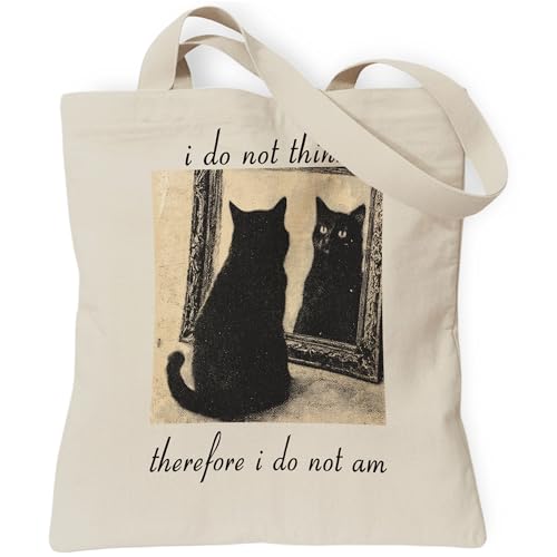 TOTEUSVIA Funny Vintage Cat Tote