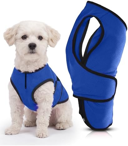 Cooling Dog Vest - Lightweight Zip Up Jacket with Adjustable Clos...