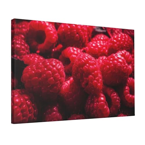 Peinture à l'huile framboises prête à être accrochée pour habiller un mur vide