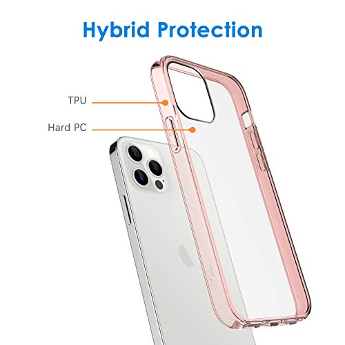 Image of JETech Case for iPhone 12 /12 Pro, Anti-Yellowing, Rose Gold