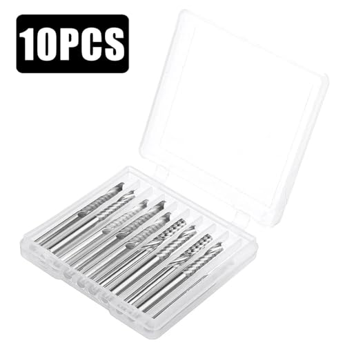 Fresas de carburo de tungsteno CNC 3.175x2.5x17mm con vástago de 1/8 para corte en espiral 5