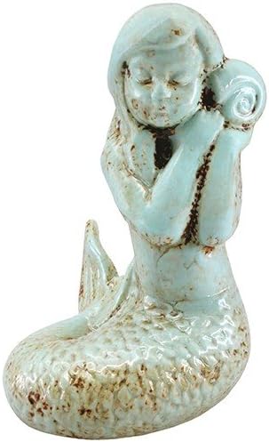 SHELLY MERMAID STATUE ANTIQUE CYAN