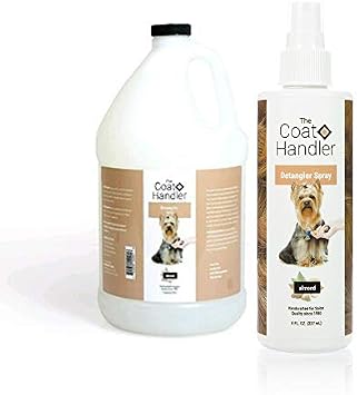 The Coat Handler Anti-Static Detangler Dog Spray Bundle | 8 oz and Gallon Refill Bundle - Eliminates Static and Fly Away Hair, All Natural Ingredients