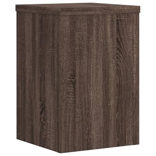 Support pour plantes anti-basculement chêne marron | Table à fleurs lestable lot de 2 - 4