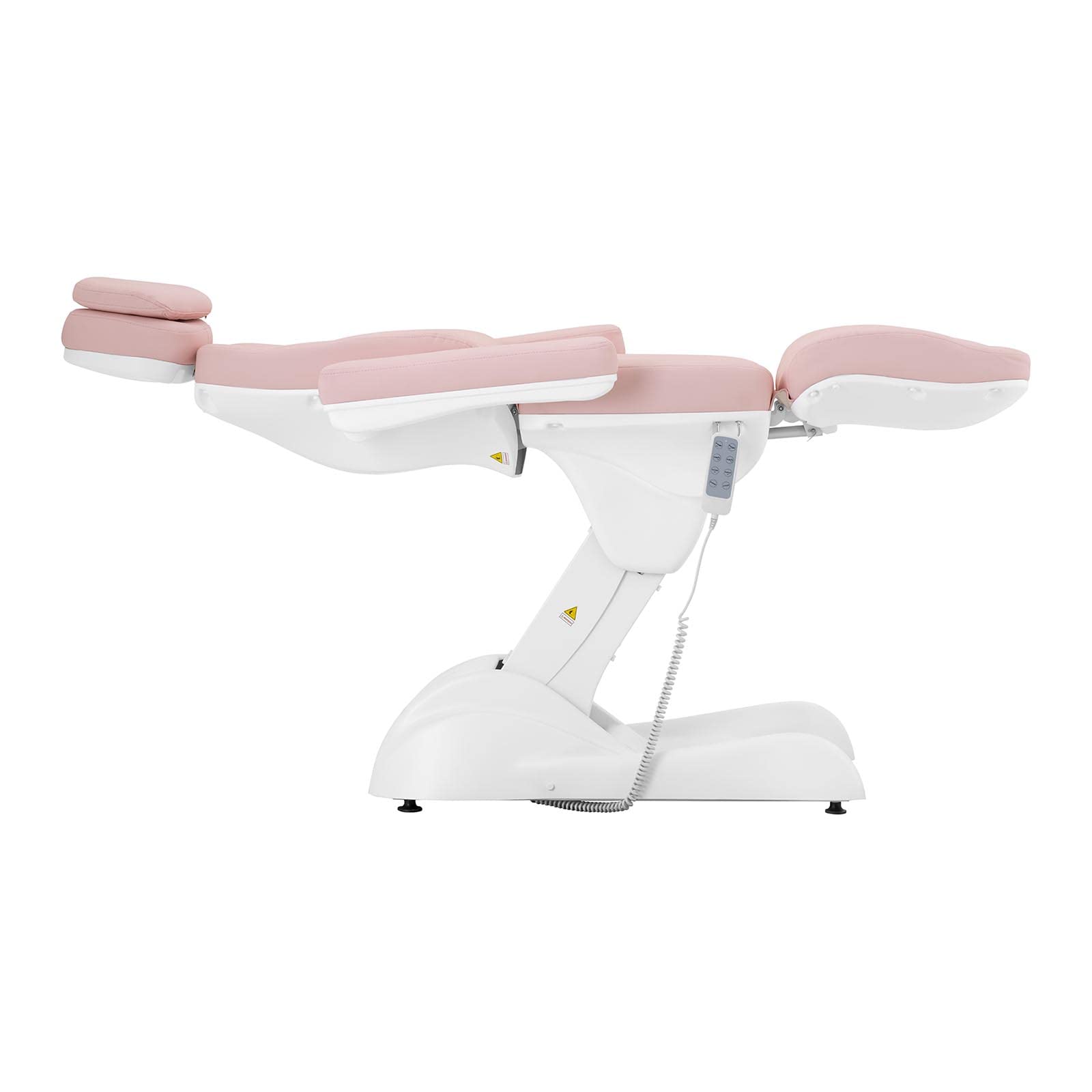 Physa Elektrische Kosmetikliege 4 Motoren 350 W 187 x 57 x 65-91 cm 150 kg rosa/weiß Behandlungsliege Kosmetikstuhl Therapieliege Tattooliege