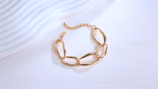Amazon.com: WOWORAMA Two Tone Circle Link Bracelet for Women Men