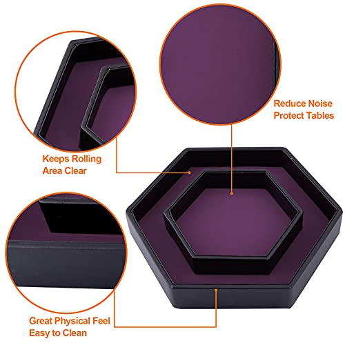 SIQUK Tavola Dadi PU e Velluto Vassoio per Dadi