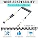 CXTM 7 Pin to 6 Pin Trailer Adapter, Coiled Trailer Cord Stretches 8 Feet, 7-Wire to 6-Wire Coiled Cable RV 7 to 6 Trailer Wiring Extension Cord