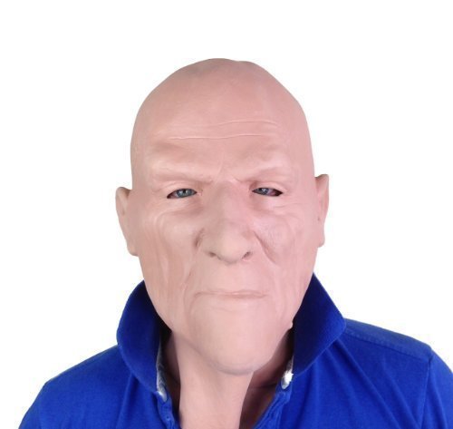 Rubber Johnnies TM Bald Man Thug Vinnie Hard Man Geezer Mask Full Head Movie Quality
