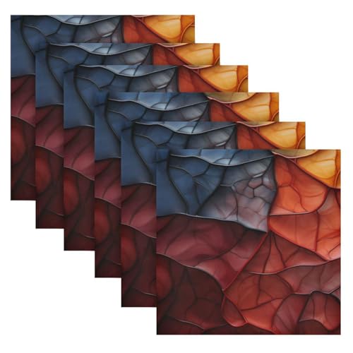 Servilletas de tela multicolor pack 6 20x20 pulg miniatura 2
