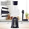 5-in-1 Rotary Cheese Grater with Handle – Stainless Steel Blades, Vegetable Slicer & Shredder, Nut Grinder, Carrot & Cabbage Grater, Easy-to-Clean Kitchen Tool (Purple) #3