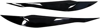 XINGWANGDYSI Cubierta de ceja para Faros Delanteros de Coche para BMW Serie 3 F30 Sedán F31 Wagon 2012-2019 Accesorios de plástico ABS Color Negro Brillante 2 Unidades