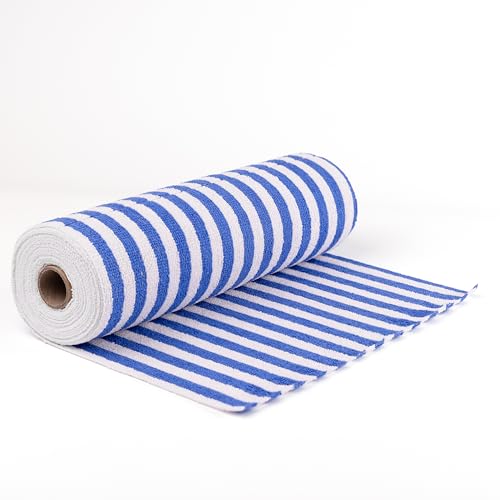 Chiffons en microfibre absorbants et réutilisables à structure rayée blanche