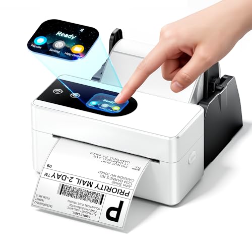Image of Phomemo 4x6 Shipping Label Printer with Touch Screen, Wireless Bluetooth Thermal Printer for Small Business & Packages, Compatible with Amazon Shopify UPS USPS, Support Android iOS Windows Mac