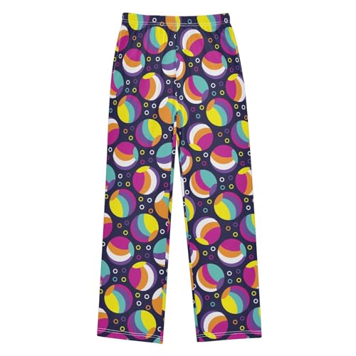 ZZXXB Volleyball Boys Long Pants Soft Trousers Elastic Waist Kids Lounge Bottoms with Pockets S-XL