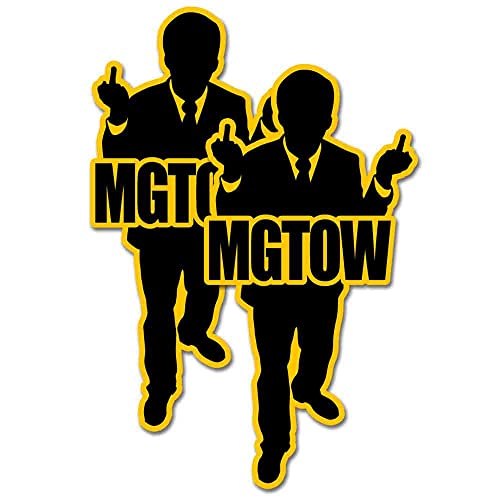 F Misandry MGTOW Sticker Men Going Their Own Way Decal (5-inch-by-10-inch)