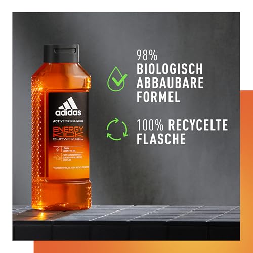 adidas Active Skin & Mind Energy Kick Duschgel, belebend-frisches Duschgel für Herren, 250ml – Bild 7