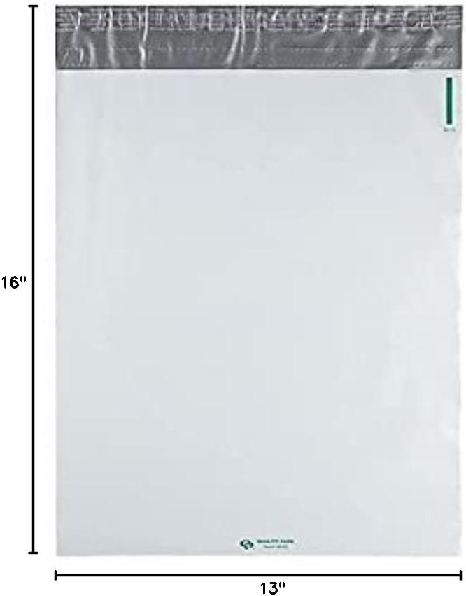 Quality Park Poly Expansion Mailer, Redi-Strip, White, 13 x 16 x 2, 100 per Case, (46393)