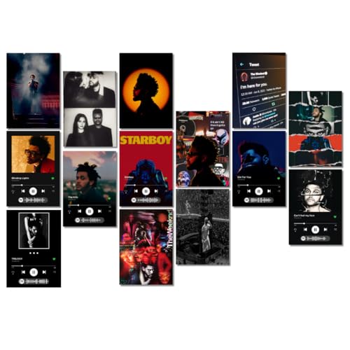 Image of Funk You Store The Starboy Weeknd Vibin' Collage | 14 A5 Size Sheets | The Weeknd Inspired Home Decoration | Posters, Spotify Codes, and Photos | Double-Sided Tape Included