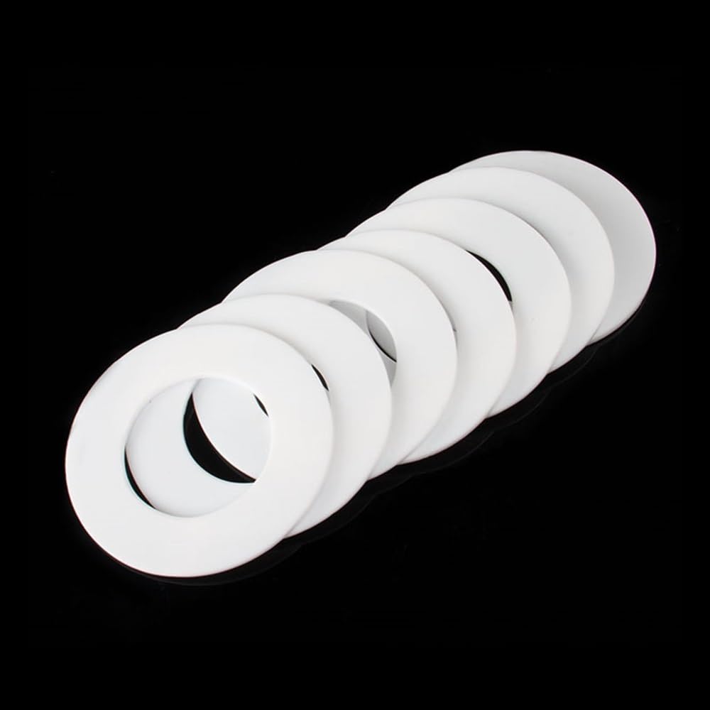 Podkładka płaska okrągła， 50 szt., ID 6 8 10 mm Uszczelka dystansowa do manometru, grubość 2 mm Plastikowy pierścień uszczelniający(27x47x2)