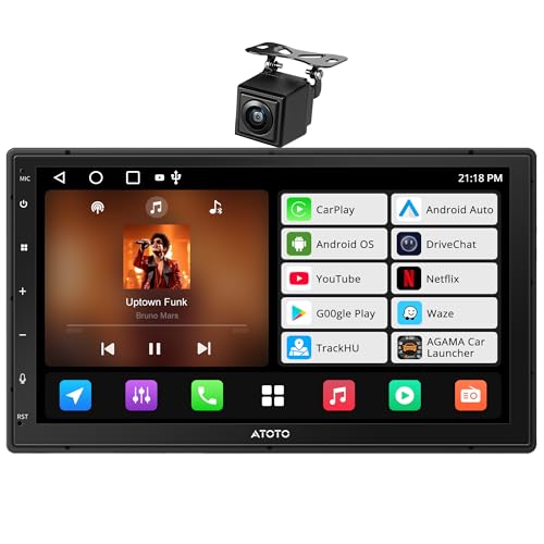 ATOTOLIFE Android AI Double-DIN Stereo with Backup Camera,...