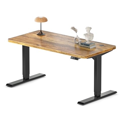 MAIDeSITe Höhenverstellbarer Schreibtisch 140x70cm - Elektrisch Schreibpult Höhenverstellbar 3-stufige mit 2 Energieeffizient‌ Motoren -Stabil & Flüsterleiser Arbeitsplätze Traglast 160kg -S