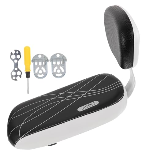 Toyvian 1 Juego portaequipajes Trasero para Bicicleta Ancho montaña Bike Apoyo sillín Asientos Traseros de Bicicleta Asiento Trasero para Adulto Cuero Artificial
