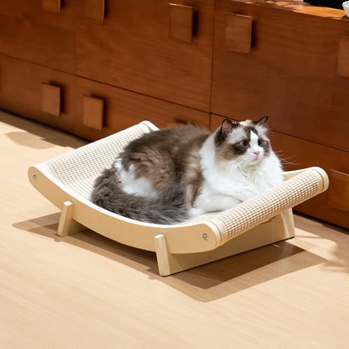PETKARAY Inclined Sisal Cat Scratcher Bed