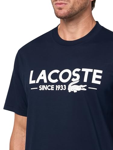 Lacoste Men's Crew Neck Short Sleeve Classic Fit Branding T-Shirt3