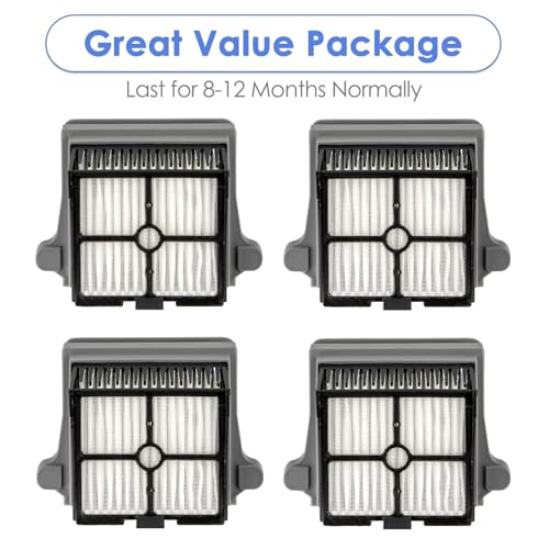 Image of (4 Pieces) Floor ONE S7 Pro HEPA Filters Compatible With Tineco Floor ONE S6 / iFloor 5 Breeze Complete Wet Dry Vacuum Cleaner, Replacement Parts (Note: Not compatible with Floor ONE Stretch S6)