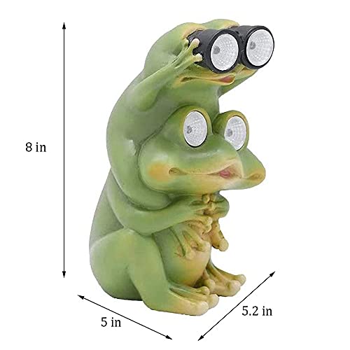Juliahestia Garden Decor Frog Outdoor Statue – Solar Figurines Funny Cute Animal Sculptures Porch Outside Decorations For Yard Lawn Patio Ornaments Backyard Gifts #TOP5