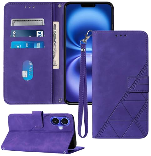 Moment Dextrad PU Leather Flip Wallet Case for iPhone 16 (Purple) by Moment Dextrad - Used condition - US$6.25