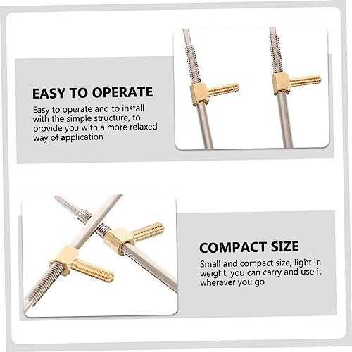 Abaodam 2sets Cello Bow Parts Set Violin Bow Frog Screw Viola Rod Accessory String Instrument Fittings 2pcs*2 - Thumbnail 3