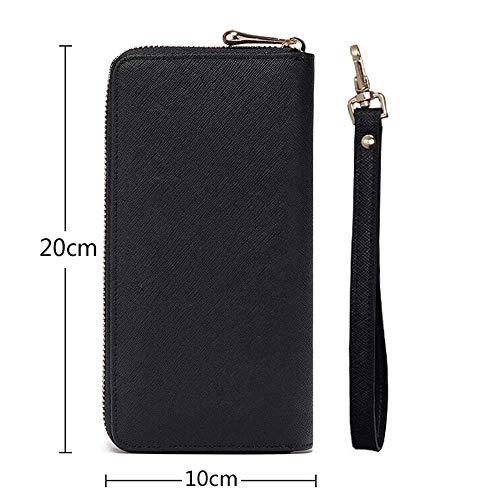 Personalized Crayon Style Photo Women's Wallet Custom Fashion Phone Bags Leather Wallet (Black Double Side)4