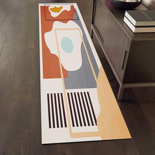 Alfombras largas pasillos antideslizantes para evitar resbalones con tejido lavable 3