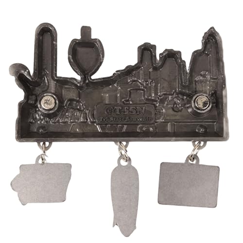 Imán de Iowa con amuletos, coleccionable, 3 x 3 pulgadas miniatura 2
