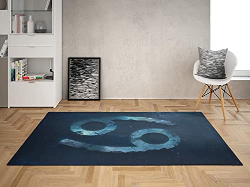 Oedim Alfombra Signo Zodíaco Cáncer para Habitaciones PVC | 95 x 120 cm | Moqueta PVC | Suelo vinílico | Decoración del Hogar | Suelo Sintasol | Suelo de Protección |