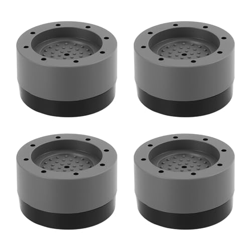 4 Pack Washing Machine Feet Pads, Universal Anti Vibration Washing Machine Mat, Noise Reduction Non-slip and Floor Protection Anti-Deviation Feet Pad for Washing Machine Dryer Dishwasher (Gray)