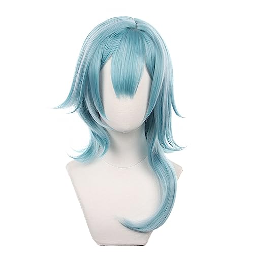 Eula Cosplay Wig Game Genshin Impact Cosplay Wig, turquoise