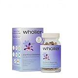 wholier Cortisol Support Supplement with Ashwagandha, Rhodiola, Saffron & L Theanine Adaptogen Blend for Overall Wellness Support, Vegan Capsules, Gluten Free, Non GMO, 60 Count, 30 Servings