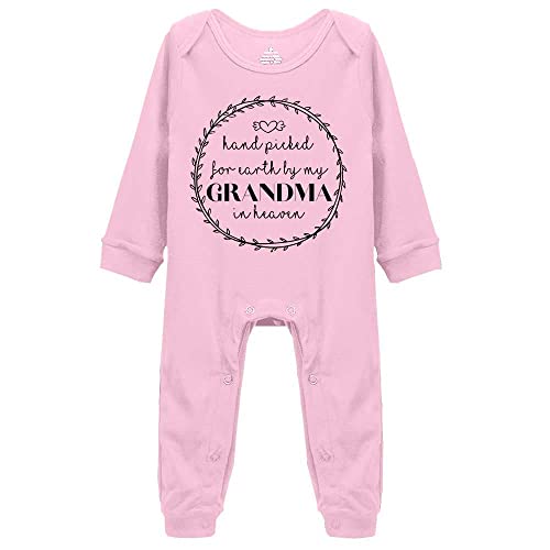 GKrepps Handpicked for Earth by My Grandma in Heaven Baby Crawl Playsuit Long Sleeve