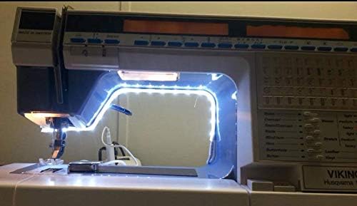 Razon Sewing Machine LED Light, 6.6ft Cord with Touch Dimmer and USB Power Supply, 5pcs Adhesive Clips, Cold White with 3M Adhesive Tape, Fits All Sewing Machines