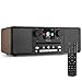 Produktbild Audizio Naples - DAB Radio mit CD Player, Bluetooth, Internetradio WLAN, Fernbedienung, 60 Watt, UKW, AUX, USB, SD, MP3, Stereo Kompaktanlage, WiFi,dimmbares Display, Wecker, Sleeptimer, Braun
