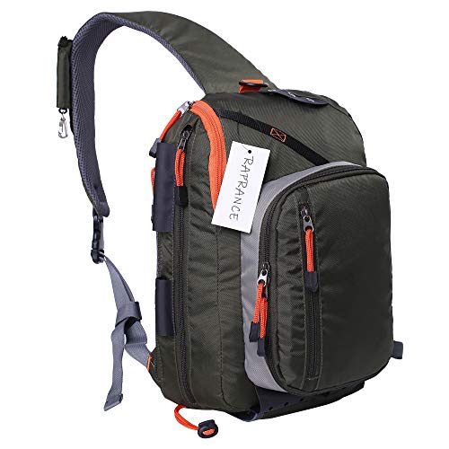 Raprance Fly Fishing Sling Bag Shoulder Bag Waist Packs Fishing Tackle Storage