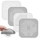 Flintronic 4 Stück Abflusssieb Silikon, Spülbecken Sieb, Haarsieb Dusche, Waschbecken Sieb Abfluss Spüle, Abfluss-Sieb Sink Strainer für Küche, Badewanne, Badezimmer, Dusche