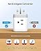 TROND US to UK Plug Adapter - Ireland Hong Kong Type G Travel Adapter with 3 Electrical Outlets 2 USB, USA to Dubai Singapore England Scotland British Kenya Qatar Power Converter Adaptor, ETL Listed